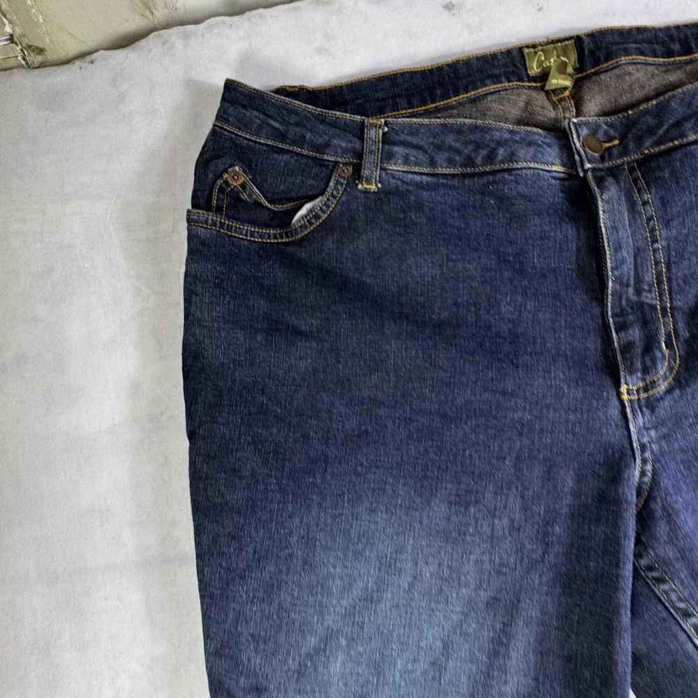 Caslon Womens Bootcut Jeans Blue Denim Dark Wash Classic Comfort 20W Petite - Picture 3 of 16